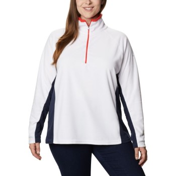 Dámské Mikiny Columbia Glacial IV 1/2 Zip Plus Size Bílé Tmavě Blankyt YKHZSR132